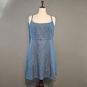 Old Navy Fit & Flare Cami Mini Dress Wash Denim Women's Size XL